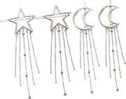 FOMIYES Metal Hairpins Geometric Star Moon Shape Tassel Hair Clips Hair Barrettes for Ladies