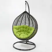 Kakadu Pod Chair - Grey Frame with Green Cushion L103 x W110 x H200