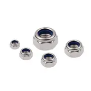 Nylon Lock Nut Hex 304 Stainless Steel Metric Insert Locknut, M3 M4 M5 M6 M8 800pcs, Female Thread Hexagon Inserted Nuts Machinery Screws Bolts