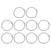 200pcs Ball Beads Chain 4 Inch 2.4mm Diameter Metal Ball Connector Clasp, Silver