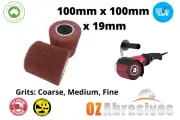 100mmx100mm x19mm NON WOVEN BURNISHING POLISHING WHEEL CYLINDER BUFFING WHEEL