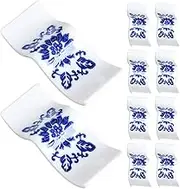 LALADEFIEE 10pcs Chinese Style Chopsticks Rest: Ceramic Chopstick Rack Dinner Spoon Stand Fork Holder Stand for Kitchen Restaurant Home