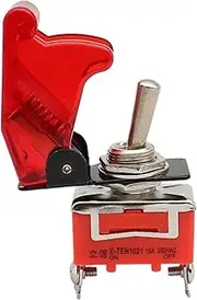 SKXMOD E-TEN1021 2-Pin 2 Terminal ON-Off 250V 15A AC Mini Auto Toggle Switch 2 Position Copper Contact Switches Orange(Red)