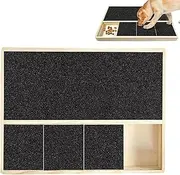 Paw Nail Scratch Pad, Square Sandpaper Pad With Treat Box | Wood Filing Scratchboard Polish Pads for Pet, Dog, Medium and Large Dogs