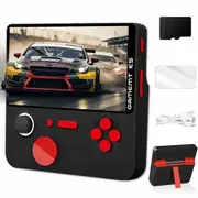 Handheld Game Console 5 Inch Screen,Retro Gaming Console with 64G Built-in 15000+ Games,720 Pixels,5000mAh Battery (Black)