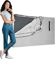 Generic Single Mattress Storage Bags, Reusable Waterproof Polyethylene Mattress Protector Cover with 8 Handles and 2 Zippers (Grey, 195x95x38cm)