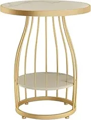 Living Room Furniture Side Table,Nordic Creative Marble Coffee Table Living Room Sofa Table Bedside Table Modern Minimalist Balcony Wrought Iron Coffee Table Side Table (Color : B)