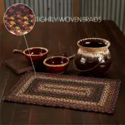 Beckham Jute Rect Placemat 12x18 Country Rustic Farmhouse Primitive Dark Brown