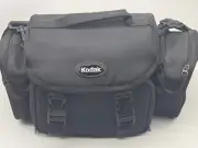 Official KODAK DSLR Camera Bag with detachable Lens Pockets Zip Strap Black