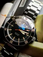 Aquatico Sea Star V2 42mm Automatic Swiss Movement Men's Diver Watch Black Dial