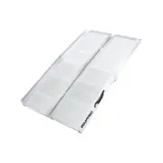 EQUIPMED 123cm Portable Folding Aluminium Access Ramp 272kg Rated, Silver, for Wheelchair, Mobility Scooter