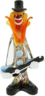 Glass Of Venice Murano Glass Clown with Guitar