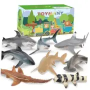 8PCS Shark Toys Figurines, Realistic Sea Creatures Shark Toy Shark Figure 1