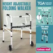 Folding Medical Walker Walking Frame Elderly Mobility Standing Aid Adult Height