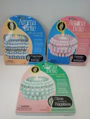 Vintage Set Of 3 CCA Aroma Brite Safety Pin Beaded Candle Holder Kits New