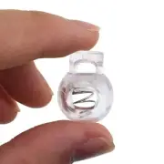 Spring Elastic Fastener Toggles 20x23mm Plastic Cord Lock Buttons Stopper Sli...