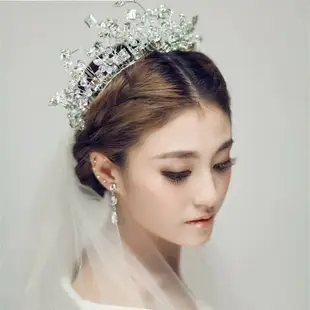 瑪姬新娘飾品-新娘頭飾-新娘飾品-A014-閃亮水晶皇冠