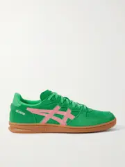 [Asics] Asics - Skyhand Og Leather-trimmed Suede Sneakers - Green - UK 3 UK 3 Green