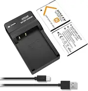 NP-BN1 Replacement Battery (2-Pack) and Portable Micro USB Charger kit for NP-BN1 DSC-QX10, DSC-QX100, DSC-T99, DSC-T110, DSC-TF1, DSC-TX5