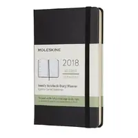 在飛比找樂天市場購物網優惠-【MOLESKINE】 2018年週記硬殼手帳-口袋型黑色