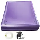 Free Flow Full Wave Water Bed Mattress - PVC Square Purple Softside Water Bed...