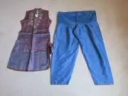 New Women's Ethnic Indian Kameez Kurta Dress & Pants Blue~Pink~Gold Bead~Sequins
