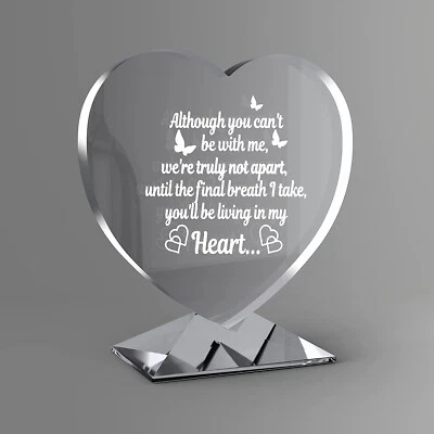 Sympathy Gift for Loss of Mom in Memory of Loved One Memorial Crystal Heart