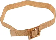 [Generic] Boho Elastic Waist Belt for Women Buckle Straw Belt Unique Ethnic Design for Summer Beach Dresses Comfortable and Stylish Wide Waist Accessory