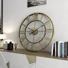 20 Inch Mute Retro Wall Clock, Roman Numerals Art Creative Clock Vintage Silent