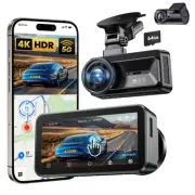 Dash Cam Front and Rear Camera: Touch Screen 4k Car Camera with STARVIS Senso...