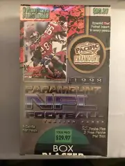 1998 Pacific Paramount NFL Football Factory Sealed Blaster Box - 24 Packs
