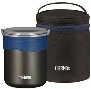 【便當罐2件組】THERMOS THERMOS 360ml不銹鋼 雙層保溫結構便當盒 附保溫袋 JBP-360【小福部屋】