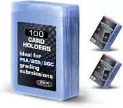 BCW Semi Rigid Card Holder - 100 ct Trading Card Sleeves -PSA Grading Submission
