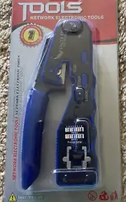 RJ45 Crimp Tool Pass Through Cat5 Cat5e Cat6 Crimping Tool for RJ45/RJ11 Modular
