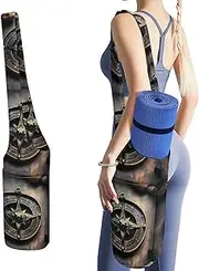 JKLQWH Magical Design Norse Runes Compass Printed Yoga Mat Bag Long Tote with Pockets for Your Yoga Accessories Exercise Yoga Mat Carrier Holder Multi-Functional Storage Bag Holds Most Pilates Mats