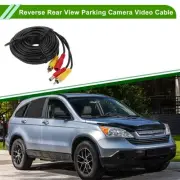 Reverse Rear View Parking Camera Video Cable 10m/32.81ft Black RCA/DC 1 Pcs
