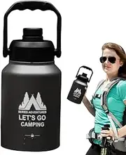 Generic Water Flask - Flask Water Bottle Travel Mug - Outdoor Sports Water Containers, Flask Water Bottle for Hiking, Cycling, Camping, Running, Workout