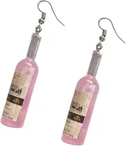 [GLSTOY] 1 Pair Ear Drop Earrings for Women Trendy Fashion Earrings Post Earrings for Women Earrings for Women Orrous Ear Decoration Bottle Hook Earings for Women Ear Clip Wine Bottle Red