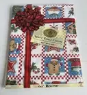Christmas Vinyl 60” Round Tablecloth Sultan’s Linen Flannel Back Wipes Clean New