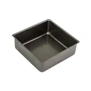 Bakemaster Loose Base Carbon Steel 23cm Square Cake Pan Oven Baking Mould Grey