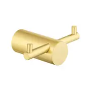 Double Robe Hook Clothes Towel Rack Holder Wall Mounted Hanger Brushed Yellow Gold