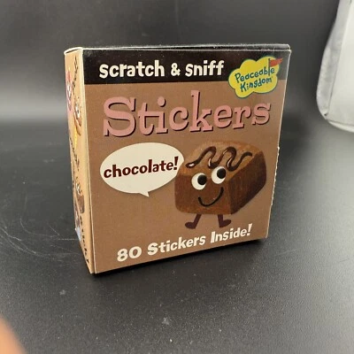 Peaceable Kingdom scratch & sniff stickers - 80 sticker roll - chocolate