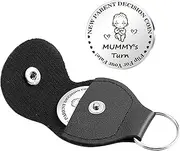 Pocket Hug for New Parents, Baby Decision Coin - Double Sided Stainless Steel Decision Coin - Inspirational Keepsake for the First Time with Mom and Dad, Single Attribute, Siehe Beschreibung, See
