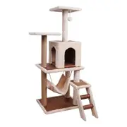 Cat Tree Scratching Post (Beige) - 125cm