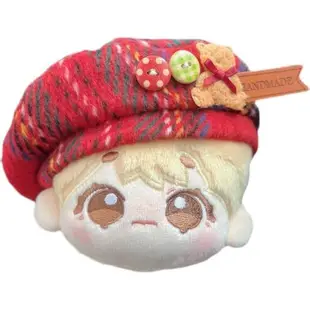 小羊瓶裝奶棉花娃娃20cm圣誕小熊帽子手工娃用頭飾棉花娃娃帽子