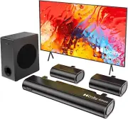 5.1CH Soundbar for TV Compatible w/Dolby Atmos, 2 Wired Rear Surround Speakers S