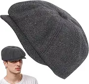 [ESOMAVRIX] Newsboy Cap for Men Vintage Style Irish Ivy Wool Men's Newsboy Cap Hat Comfortable Fit Newsboy Cap with Easy Maintenance for Hiking, Golfing and Fishing, Newsboy Cap for Men/4322