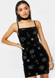 [Dolls Kill] Astro Glitter Selah Velvet Dress