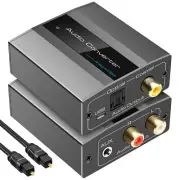 Analog to Digital Audio Converter to Optical with Optical Cable Audio6344