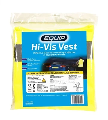 Hi Viz Vest High Vis Safety | YELLOW Waistcoat Visibility Jacket